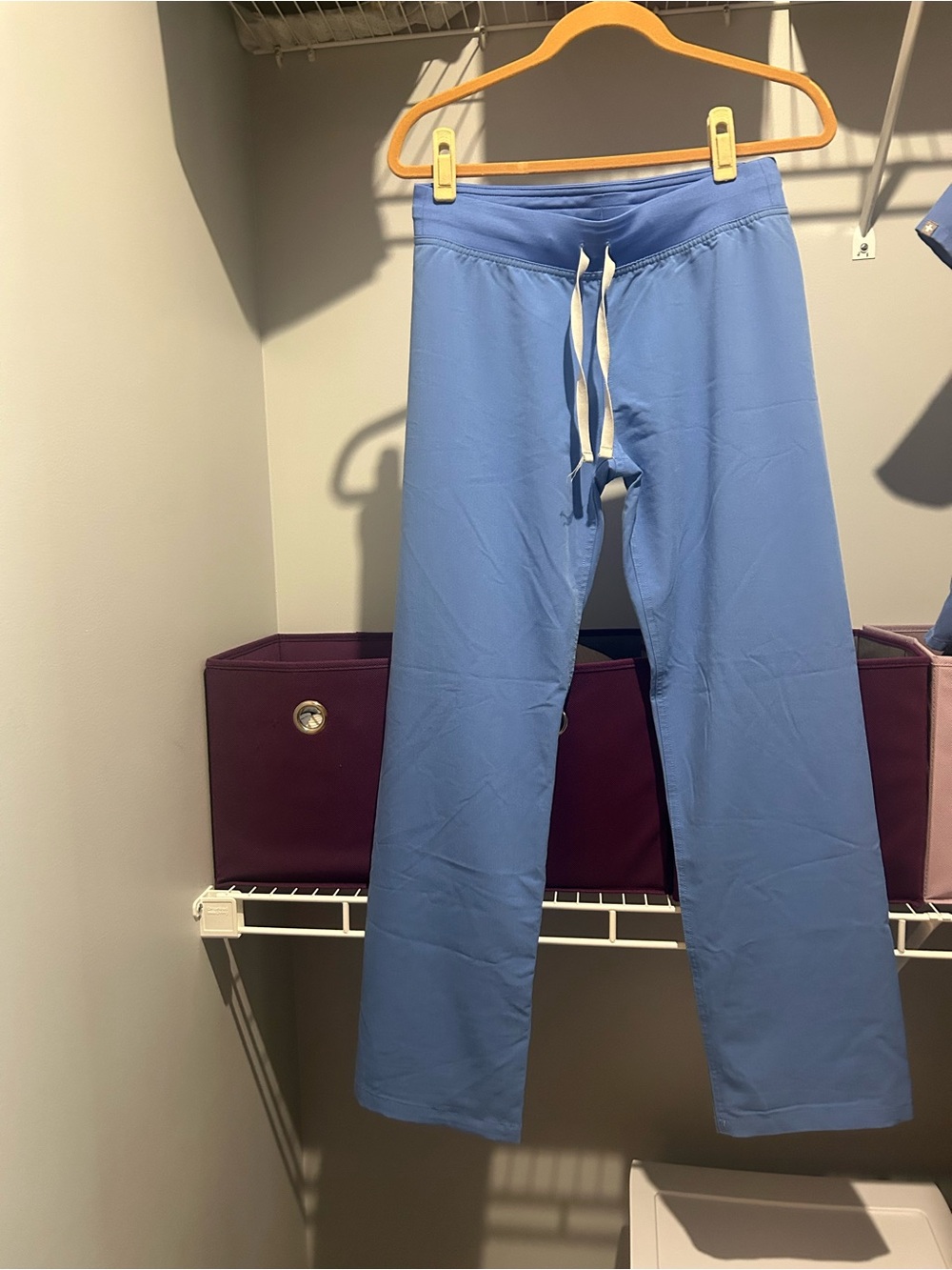 Figs Women's Livingston Scrub Pants in Ciel Blue